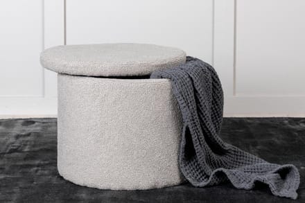 Svea - Blaze poef - teddy - grijs