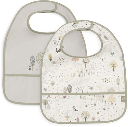 Jollein Slabbetjes Waterproof - 2 Stuks - 30 cm - Tiny Park.