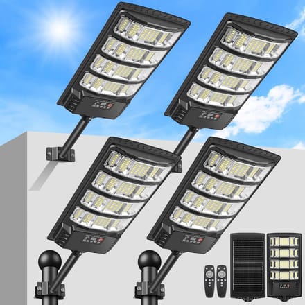 Krachtige Buitenlamp op Zonne-energie met Bewegingssensor en Afstandsbediening - Waterdicht