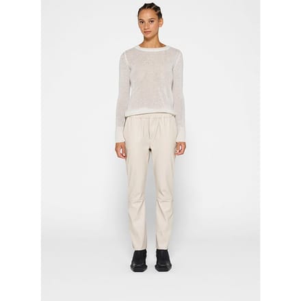 10DAYS Leather Look Flared Jogger Light Safari Größe: L | Lederhosen Outlet | Damen
