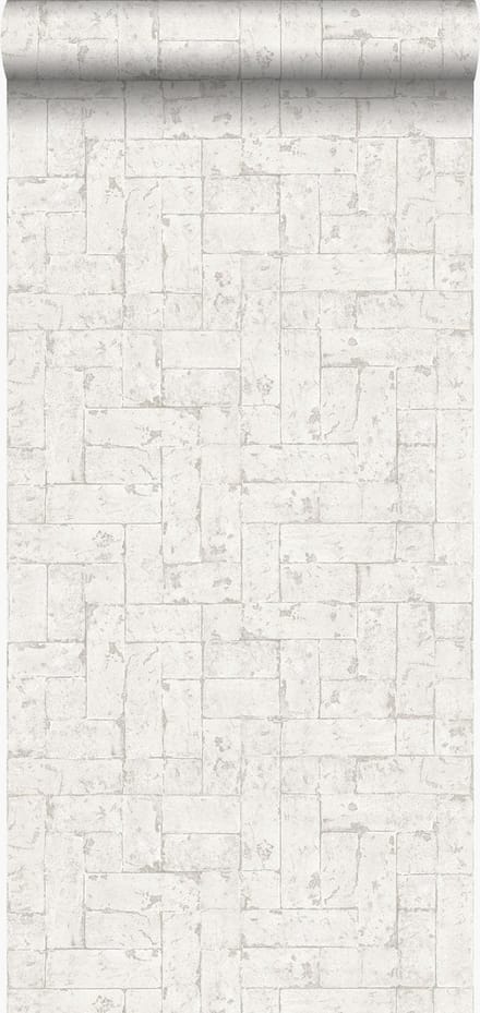Origin Wallcoverings behang bakstenen gebroken wit - 53 cm x 10.05 m - 347567