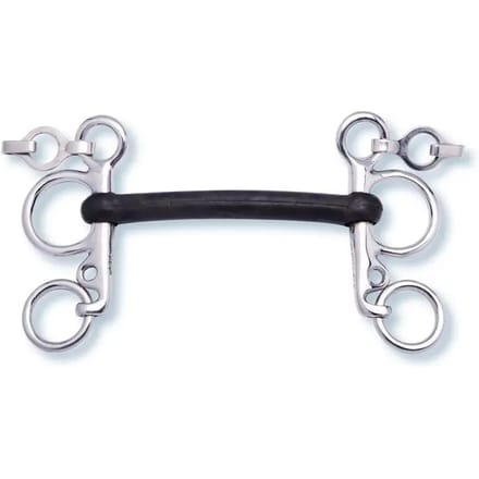 Stubben Steel Pelham rubber stubben 11.5 | Pelhams bit paard