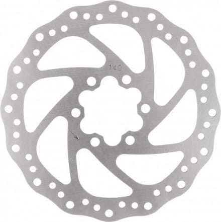 remschijf 140 mm 6 gaats RVS zilver
