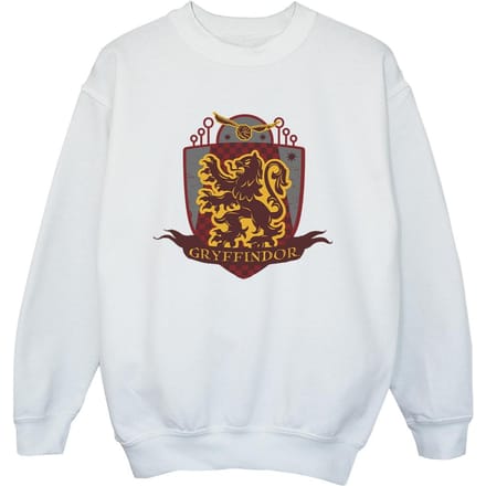 Harry Potter Jongens Gryffindor borstembleem Sweatshirt (Wit)