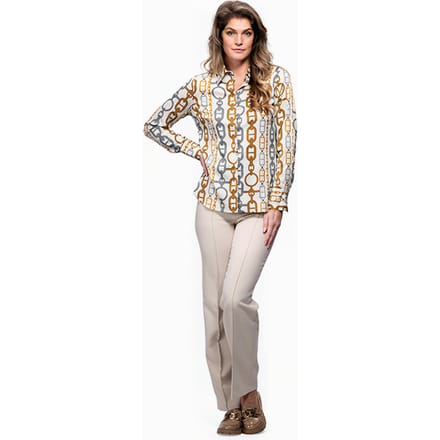 Mucho Gusto Blouse St. Denis Ecru Chains Taglia: S | Magliette intime Outlet | Donna | Marrone