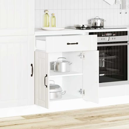 vidaXL - Onderkast - Lucca - bewerkt - hout - wit