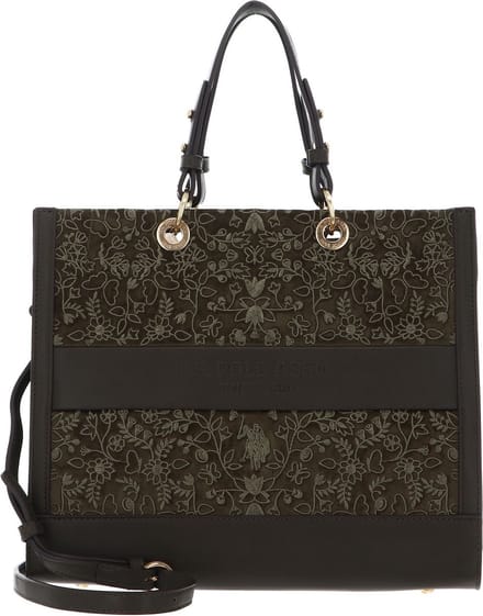 U.S. POLO ASSN. Shopper Schoudertas New Canyon Double Handle Bag Green Olijfgroen
