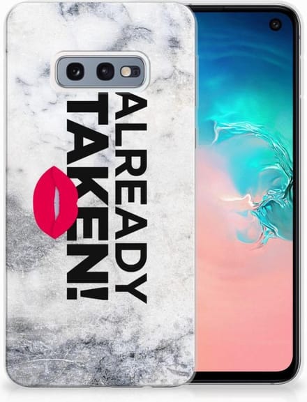 Samsung Galaxy S10e Siliconen hoesje met naam Already Taken White