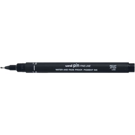 Fineliner Uni-ball Pin 1.2mm zwart