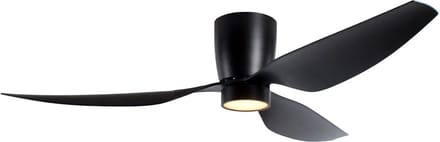 Plafondventilator met LED | 127 cm | Arioso | zwart | aluminium kunststof | modern