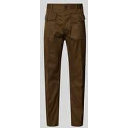 Stoffen broek met knoop- en ritssluiting