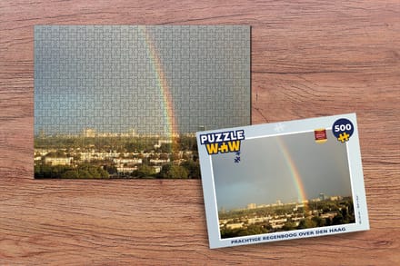 Puzzel Den Haag - Regenboog - Skyline - Legpuzzel - Puzzel 500 stukjes