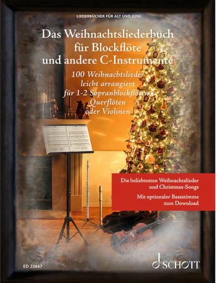 Schott Music Das Weihnachtsliederbuch für Blockflöte und andere C-Instrumente - Kerstmis