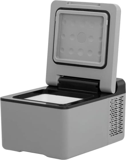 Luxe Compressor Koelbox – Draagbare Hybride – Mini Koelkast met Eco Modus – Voor Onderweg – Draagbaar – Energiezuinig – Grijs