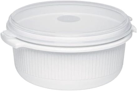 QORA® Magnetron Bakjes met Deksel - Bakjes met Deksel - Wit - ‎21cm x 19cm x 21cm