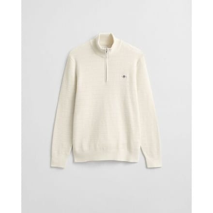 Gant Trui Mini Cable Half Zip Cream / male