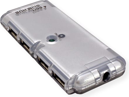 Value USB 2.0 Notebook Hub USB hub - 4 - Zilver