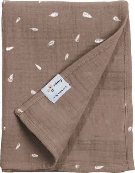 Nifty Hydrofiele Doek - 70x70 cm - Mocha Print