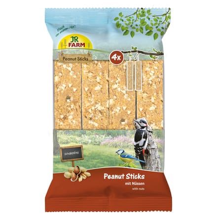 640g JR Farm 4x Pinda Sticks schelpvrij met noten vogelvoer