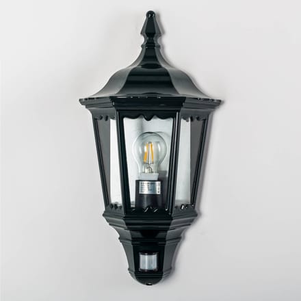 KS Verlichting wandlamp - Ancona - Plat - Bewegingssensor - Buitenlamp - E27 -Glas - Klassiek - Aluminium - Groen