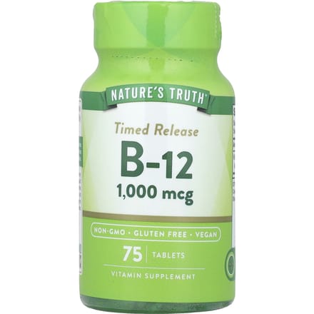 Nature's Truth, Vitamines, B-12 à libération prolongée, 1 000 mcg, 75 comprimés