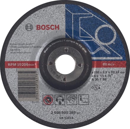 Bosch SLIBESKIVE METAL 150X22.2X6MM K30
