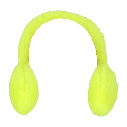 Oorwarmers - fake fur - neon - Fluor Geel