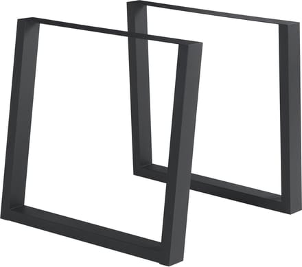 Stalen onderstel Lülsfeld set van 2 tafelpoot 72x75 cm zwart [en.casa]