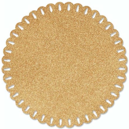 Unique Living | Placemat Xmas | Rond | Polyester | Geel | Ø38cm