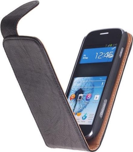 BestCases Zwart Kreukelleer Flipcase LG Optimus G E975
