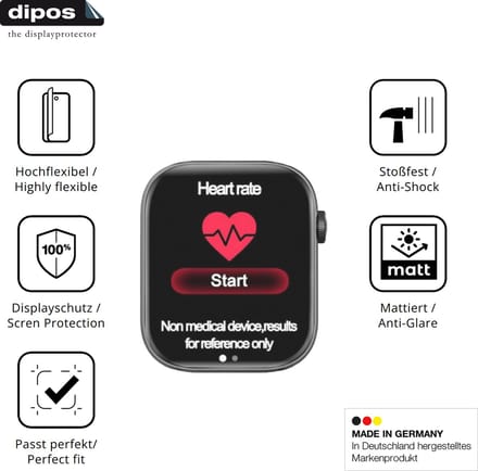 dipos FLEX – 2x Matte Screenprotector geschikt voor Aseeyirj G136 1.92 Zoll | Volledige Schermbescherming | Case-Friendly
