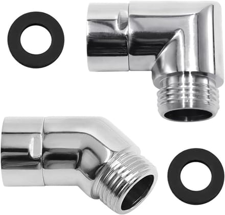 Adattatore voor Douchekop met 90°/135° Hoek, Messing Conector met Rubber O-ring voor Douchestang