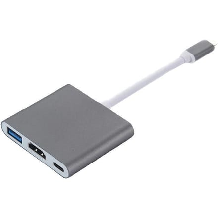 USB-C-multipoortadapter naar USB (PD), USB-C, 4K HDMI-compatibel