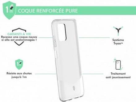 Force Case, Hoesje geschikt voor Samsung Galaxy A03s - PURE Versterkt, Transparant
