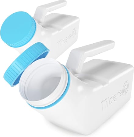 Lichtgevend Urinoir voor Mannen - 1000ml Dikke Plastieken Draagbare Plasfles (2-Pack)