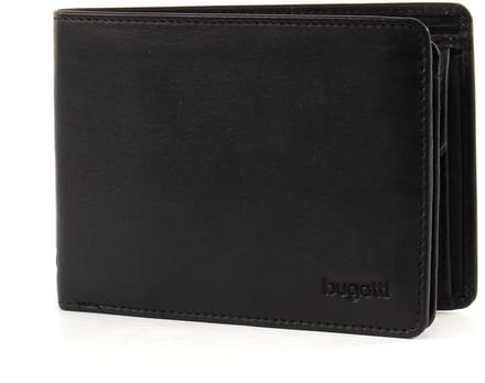 Bugatti Primo portemonnee leer 12 cm - Jongens - Horizontaal - schwarz
