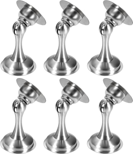 Set van 6 Magnetische Deurstops - Roestvrij Staal met Sterke Magneet