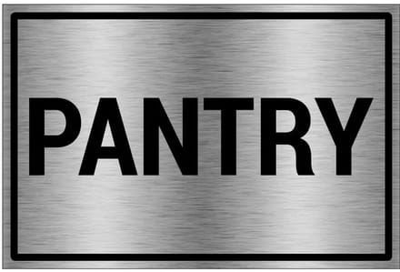 Pantry bord - gecoat brushed aluminium - grijs zwart | 60 x 40 cm