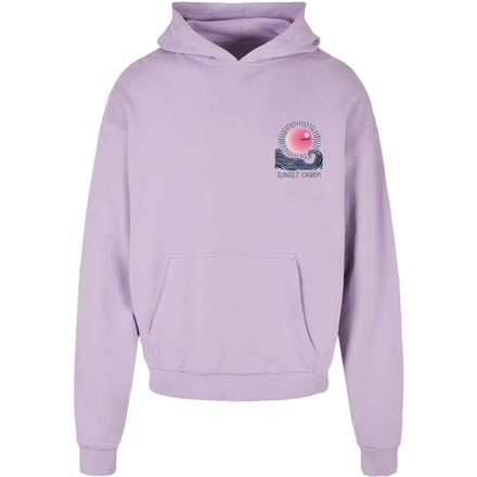 Merchcode - Sunset Charm Oversized Hoodie/trui - S - Lila
