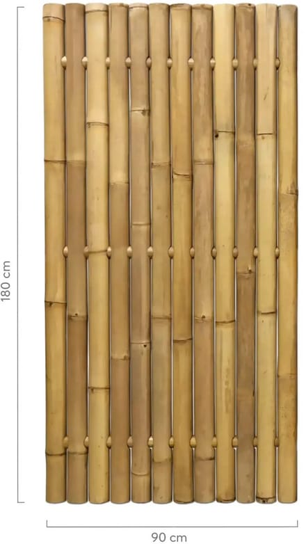 Masters of Bamboo® Bamboe Schutting Giant - 90 x 180 cm - Naturel - Tuinscherm / Bamboe scherm