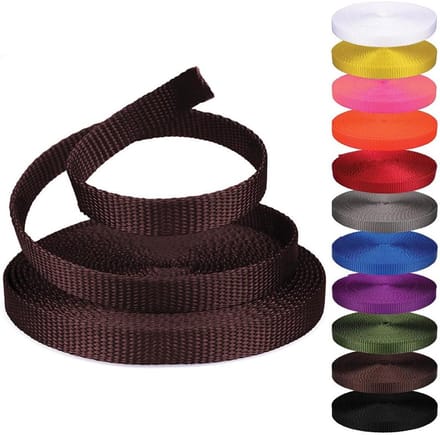 Nylon Singelband - Utility Webbing Koord - Vracht Vastzetten - Weerbestendig Nylon - 5 meter - Bruin