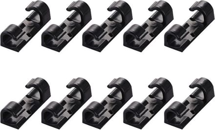 20 Stuks Kabel Clips | Kabel Houder | Zelfklevend | Kabelbinder | Zwart |