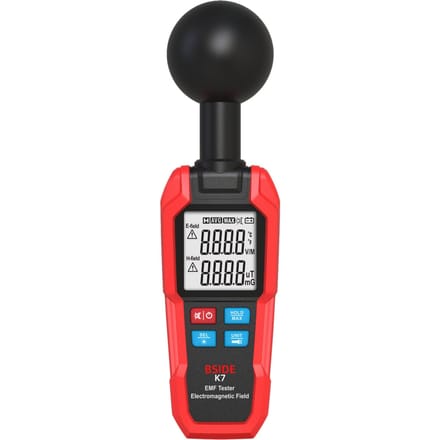 BSIDE Multifunctionele elektrische veld magnetische velddetector K7 draagbare elektromagnetische rood zwarte kleur