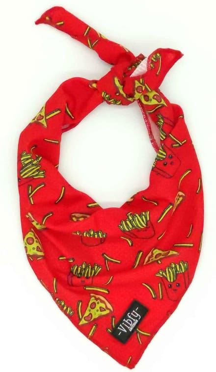 Vibfy - Cooling Bandana - Honden - Pizza & Fries! - One-size