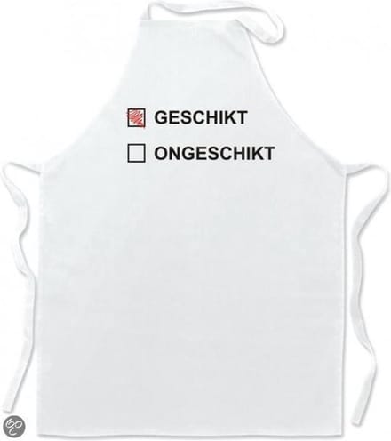 Mijncadeautje Keukenschort Geschikt Ongeschikt