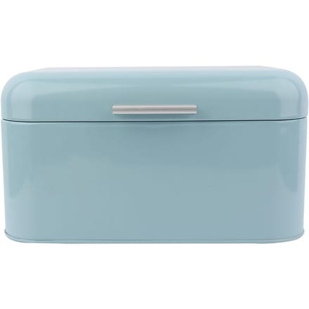 Retro metalen broodtrommel met effen kleur, grote capaciteit, keukopbergcontainer blauw