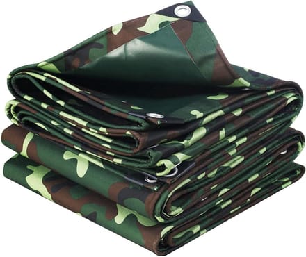 Camouflage Zeil - Waterdicht Dekzeil - Bescherming Buiten - Verdikt Canvas - 1.5 x 2 Meter - Groen