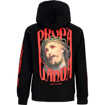 Mannen Hoodie Hoodie Black