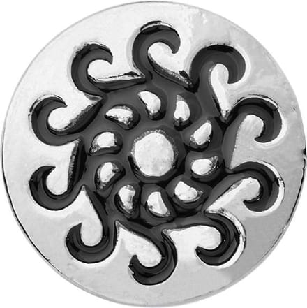 Quiges - Dames Click Button Drukknoop 18mm Ornament - EBCM312