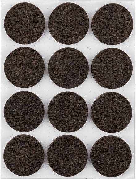 NEO TOOLS Serie - Zelfklevende Vilten Pads - Rond - Donkerbruin - 28mm